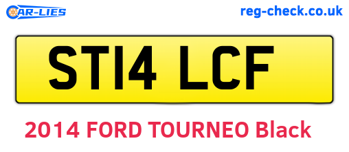 ST14LCF are the vehicle registration plates.