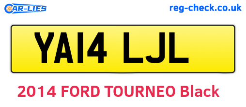 YA14LJL are the vehicle registration plates.