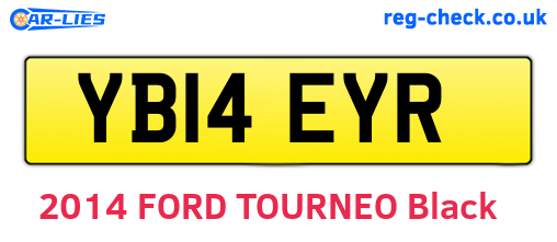 YB14EYR are the vehicle registration plates.