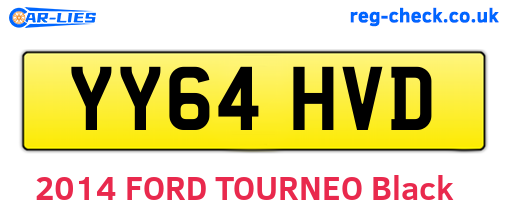 YY64HVD are the vehicle registration plates.