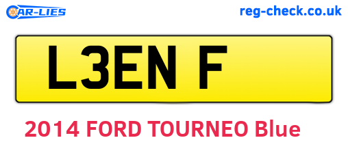 L3ENF are the vehicle registration plates.