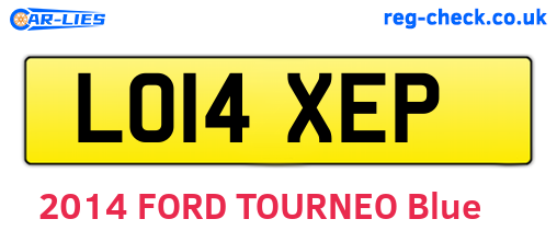 LO14XEP are the vehicle registration plates.