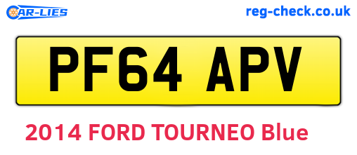 PF64APV are the vehicle registration plates.