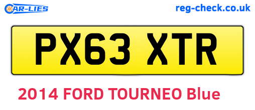 PX63XTR are the vehicle registration plates.