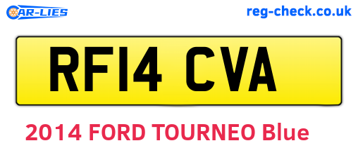 RF14CVA are the vehicle registration plates.