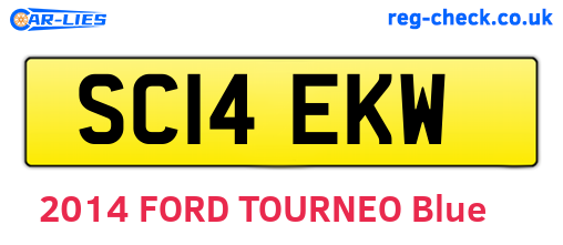 SC14EKW are the vehicle registration plates.