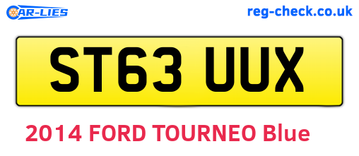 ST63UUX are the vehicle registration plates.