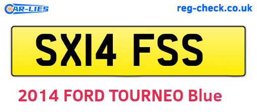 SX14FSS are the vehicle registration plates.