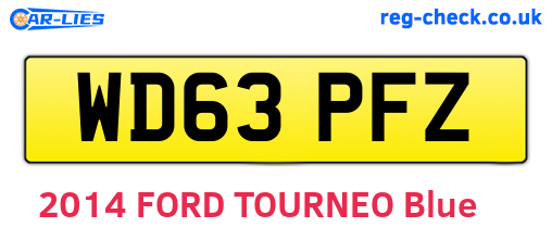 WD63PFZ are the vehicle registration plates.