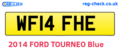 WF14FHE are the vehicle registration plates.