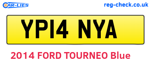 YP14NYA are the vehicle registration plates.