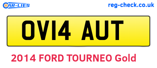 OV14AUT are the vehicle registration plates.