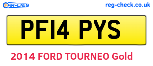 PF14PYS are the vehicle registration plates.