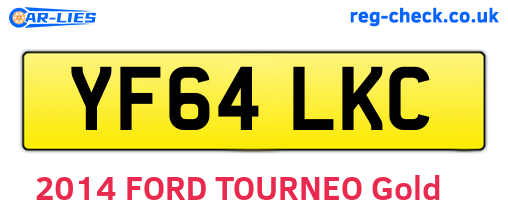 YF64LKC are the vehicle registration plates.