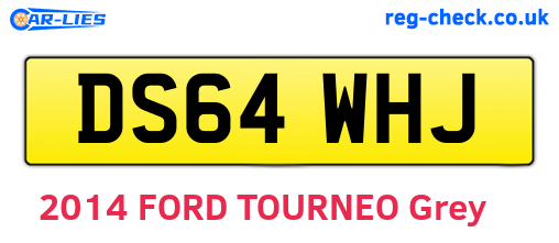 DS64WHJ are the vehicle registration plates.