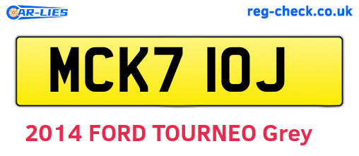 MCK710J are the vehicle registration plates.
