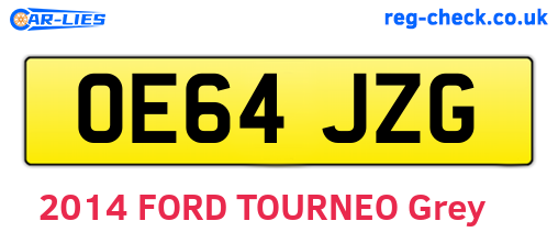 OE64JZG are the vehicle registration plates.