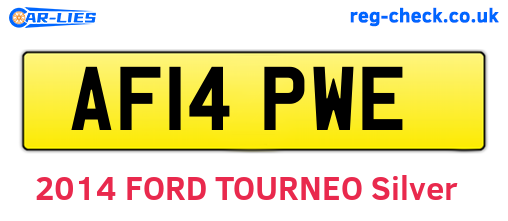 AF14PWE are the vehicle registration plates.