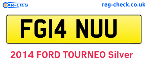 FG14NUU are the vehicle registration plates.
