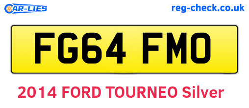 FG64FMO are the vehicle registration plates.