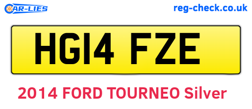 HG14FZE are the vehicle registration plates.