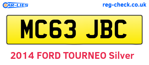 MC63JBC are the vehicle registration plates.