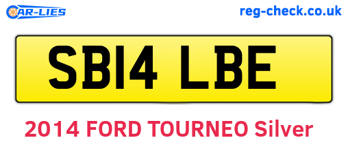 SB14LBE are the vehicle registration plates.