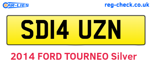 SD14UZN are the vehicle registration plates.