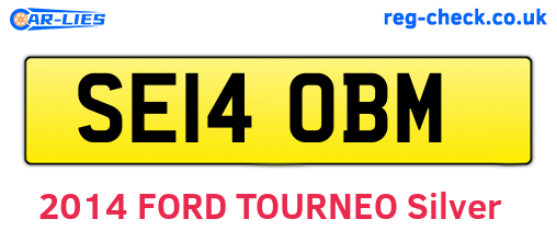 SE14OBM are the vehicle registration plates.