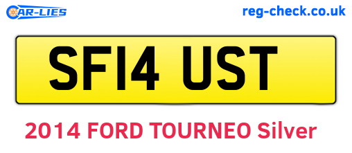 SF14UST are the vehicle registration plates.