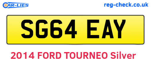 SG64EAY are the vehicle registration plates.