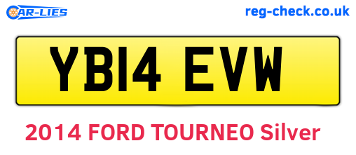YB14EVW are the vehicle registration plates.