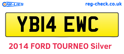 YB14EWC are the vehicle registration plates.