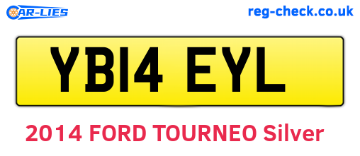 YB14EYL are the vehicle registration plates.