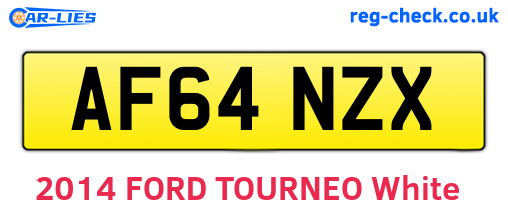 AF64NZX are the vehicle registration plates.