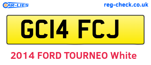 GC14FCJ are the vehicle registration plates.