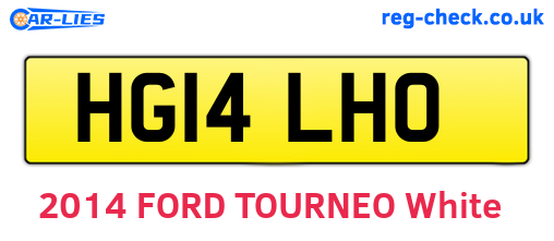 HG14LHO are the vehicle registration plates.
