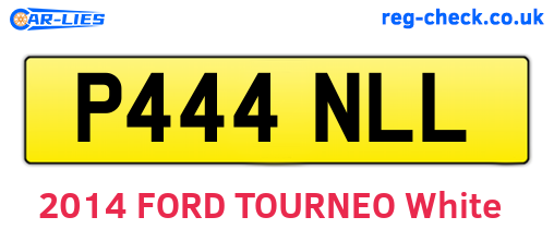 P444NLL are the vehicle registration plates.
