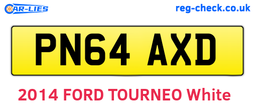 PN64AXD are the vehicle registration plates.