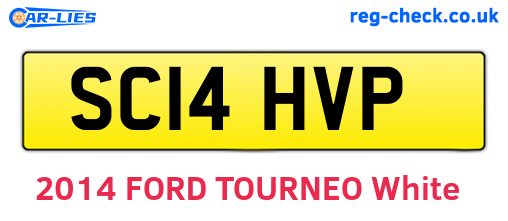 SC14HVP are the vehicle registration plates.