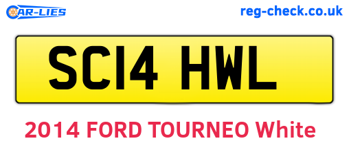 SC14HWL are the vehicle registration plates.