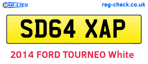SD64XAP are the vehicle registration plates.