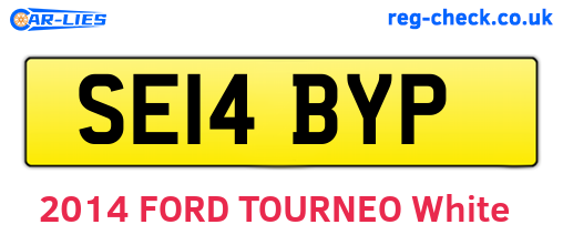 SE14BYP are the vehicle registration plates.