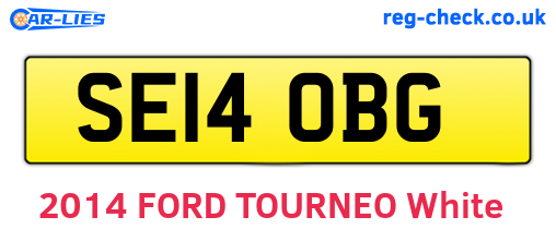 SE14OBG are the vehicle registration plates.