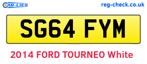 SG64FYM are the vehicle registration plates.