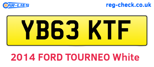 YB63KTF are the vehicle registration plates.