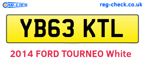YB63KTL are the vehicle registration plates.