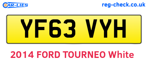 YF63VYH are the vehicle registration plates.