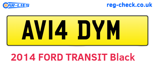 AV14DYM are the vehicle registration plates.