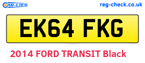 EK64FKG are the vehicle registration plates.